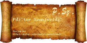 Péter Szaniszló névjegykártya