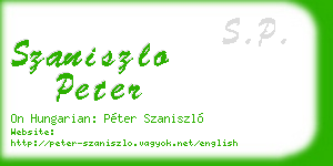 szaniszlo peter business card
