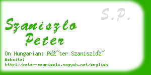 szaniszlo peter business card